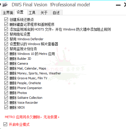 图片[2]-Win10系统设置  隐私保护助手 间谍杀手 DWS 2.2.2.2-帽帽电脑网